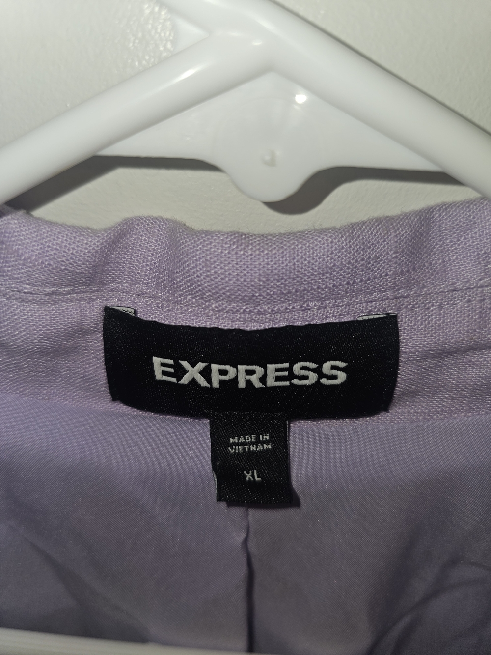 Express Light Lavender Single-Button Blazer - Picture 2 of 3